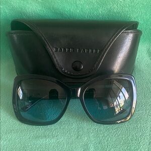 Ralph Lauren Dark Sunglasses with Gold Detail